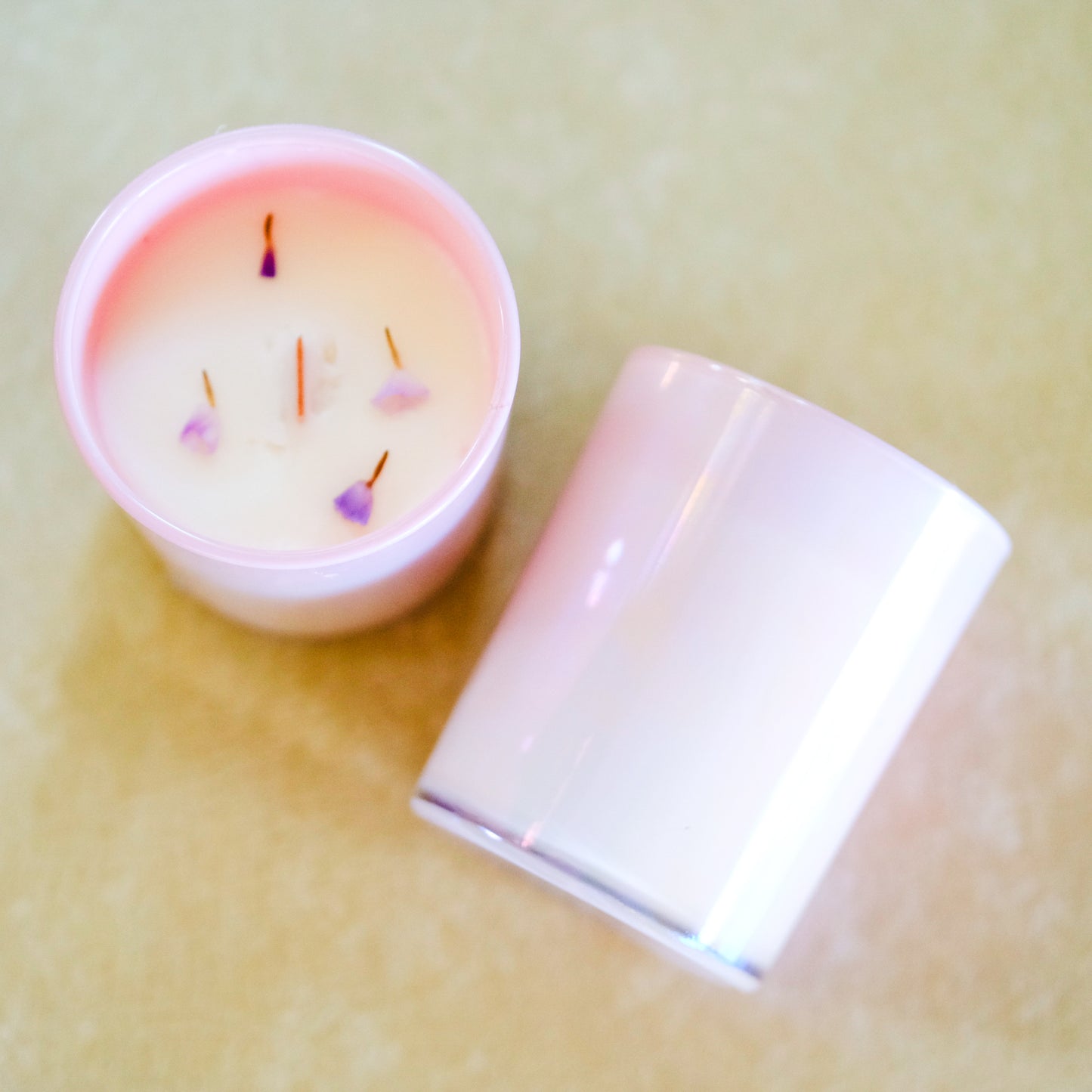 shimmer scented soy candle