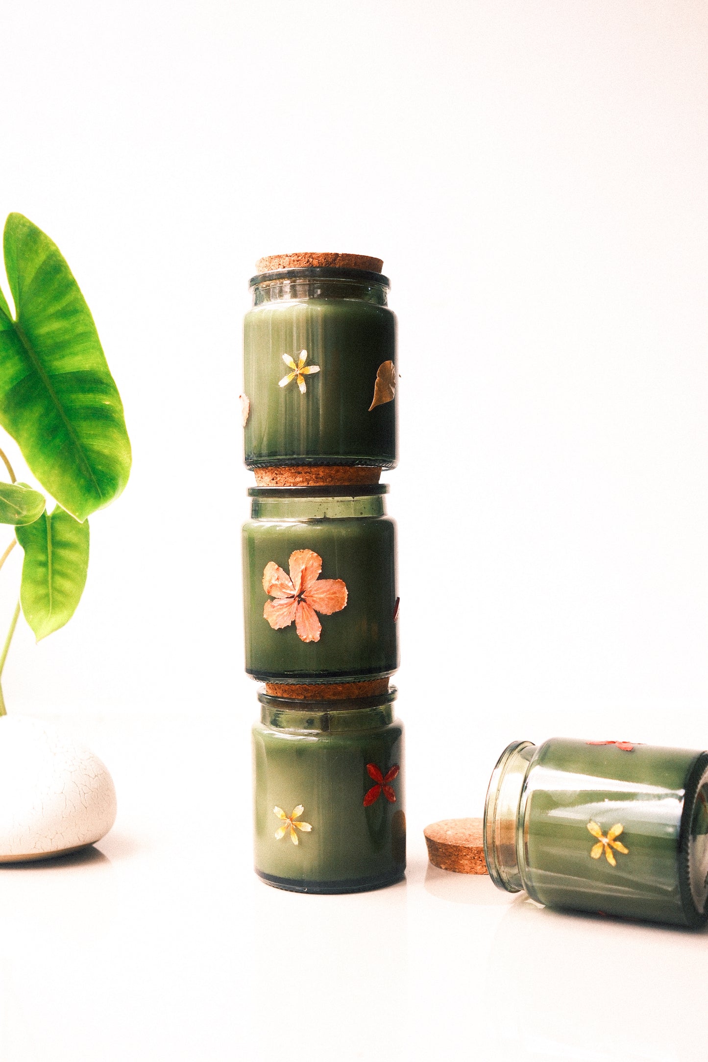 heart chakra flower candle