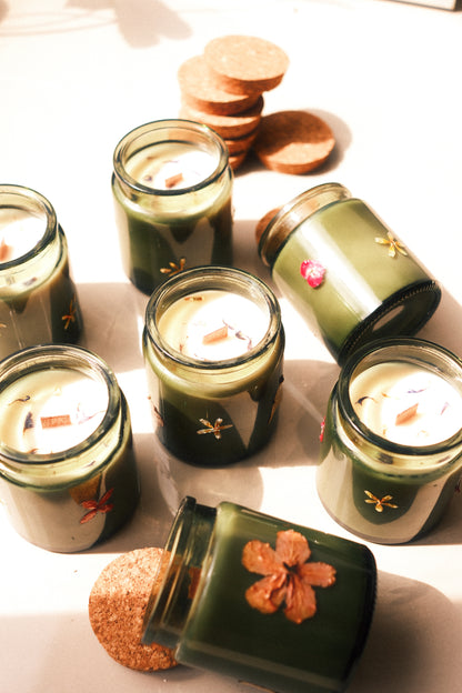 heart chakra flower candle